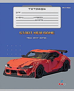 Zeszyt A5 - Samochody w stylu gry, 12 kartek, linia, w asortymencie