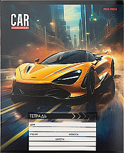 Notes A5 - Sporty samochodowe w nocnym mieście, 12 kartek, kratka, w asortymencie