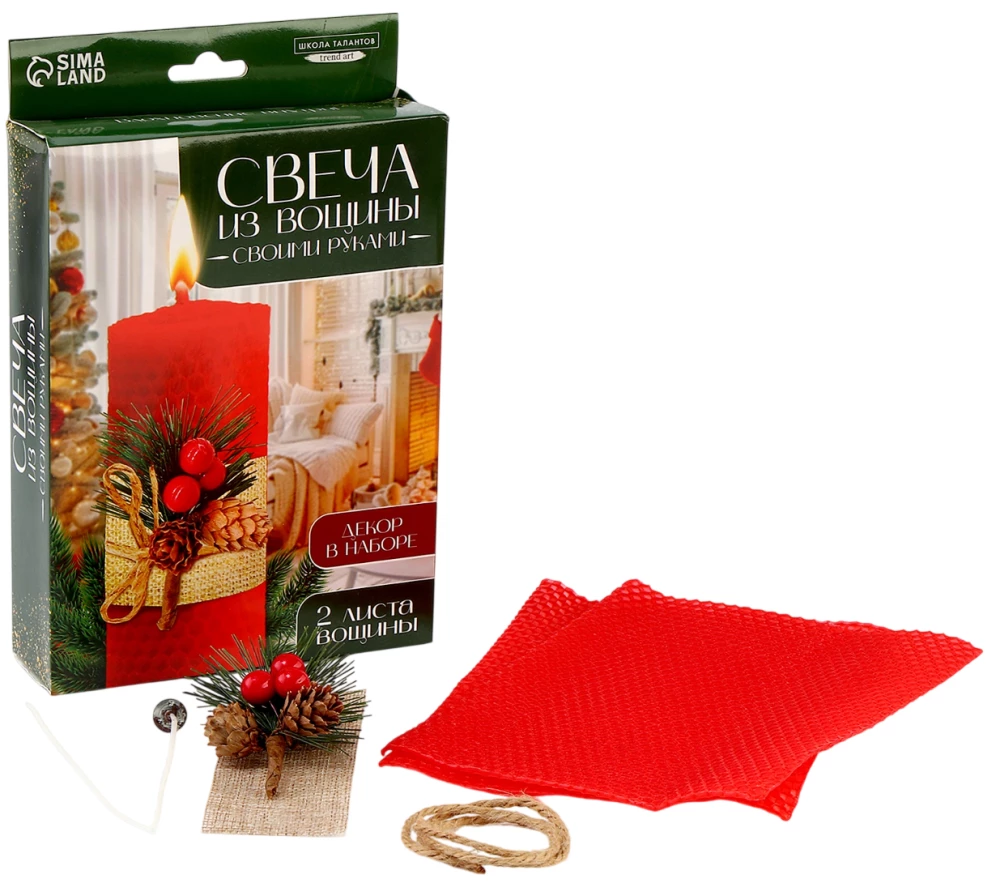 Свеча из вощины - Еловая веточка, своими руками