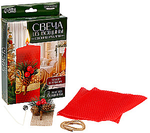 Свеча из вощины - Еловая веточка, своими руками