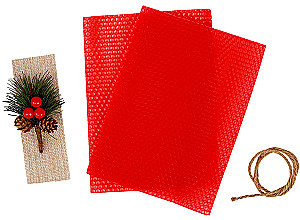 Свеча из вощины - Еловая веточка, своими руками