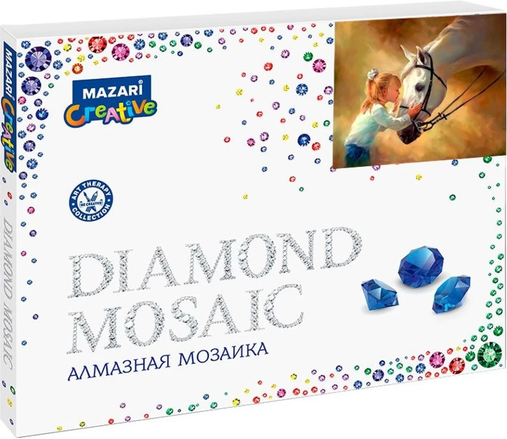 Mozaika diamentowa - DZIEWCZYNKA I KOŃ, 40x50 cm