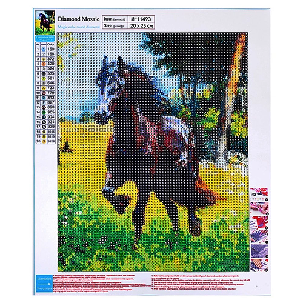 Mozaika diamentowa KOŃ-2, rozmiar układki 20x25 cm