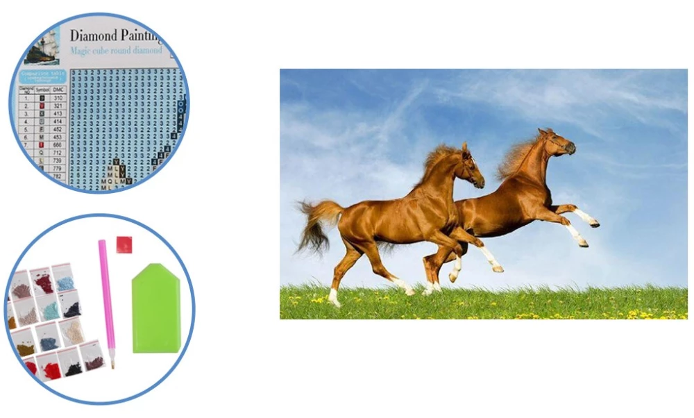 Teemantmosaiik KUNNID, lõuend 25x30 cm