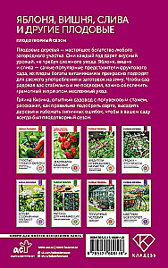 Apple tree, cherry, plum and other fruit trees. Fruitful season