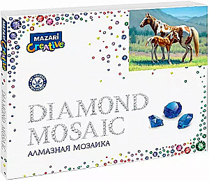 Teemantmosaiik Laigulised Hobused, 40x50 cm