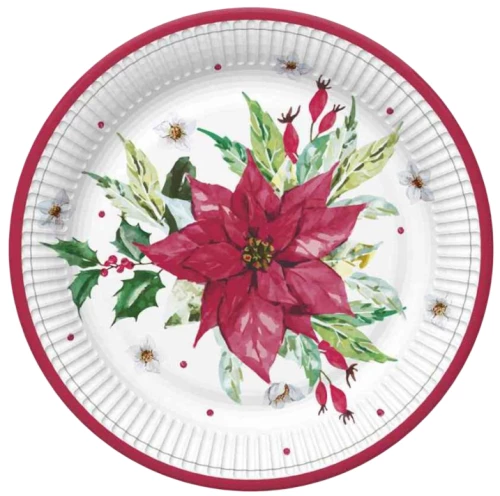 Paper plates - DAISY TD02, diameter 227 mm, 8 pcs.