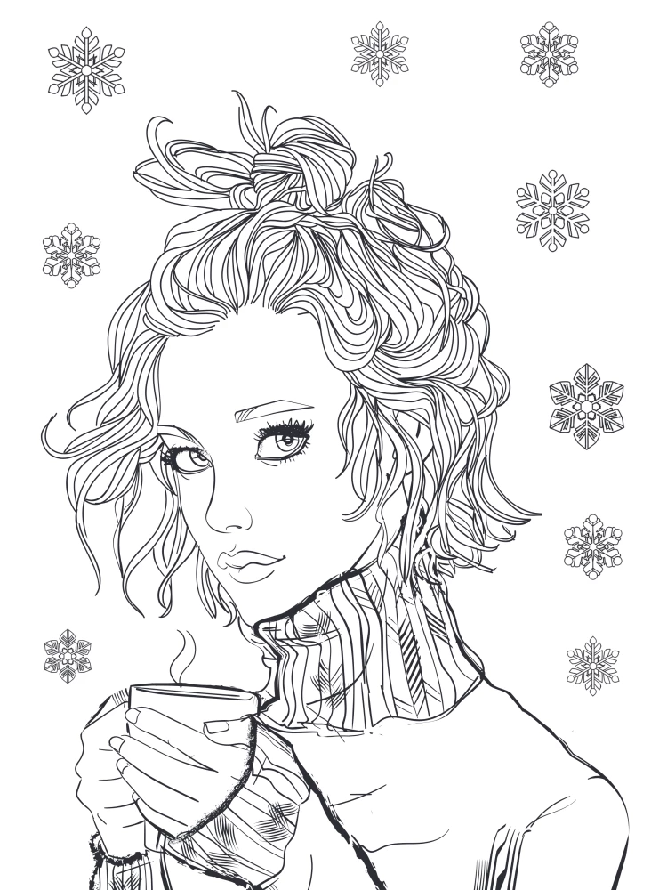 Nowy Rok z Asią Lawrinowicz. Kolorowanka-antystresowa