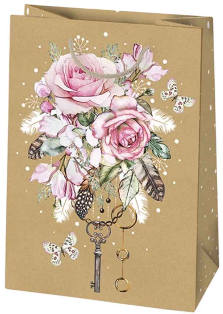 Подарочный пакет 23x32x11 см, в ассортименте