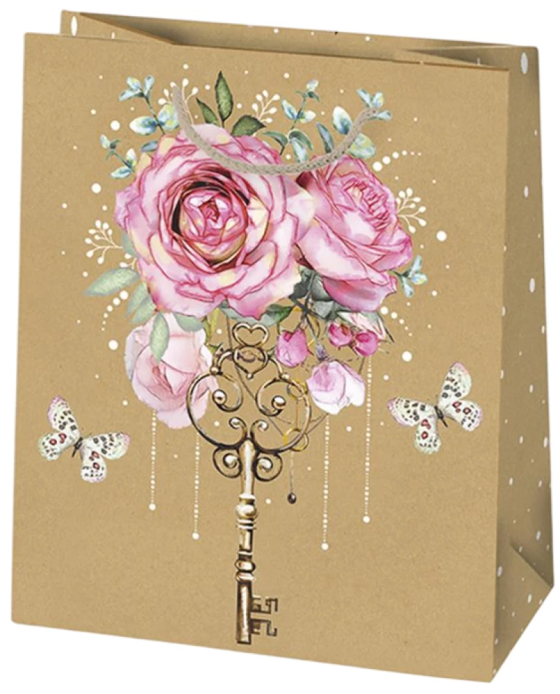 Подарочный пакет 19x23x10.5 см, в ассортименте