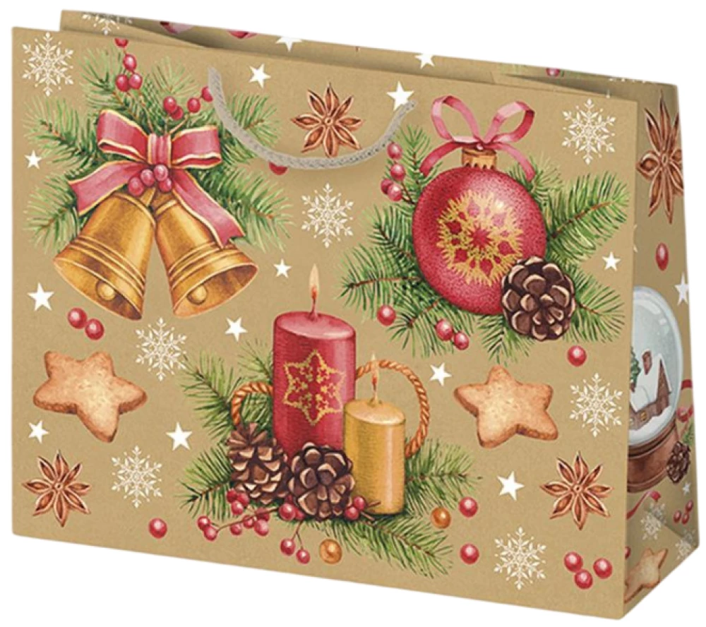 Подарочный пакет 30x20x10 см, в ассортименте