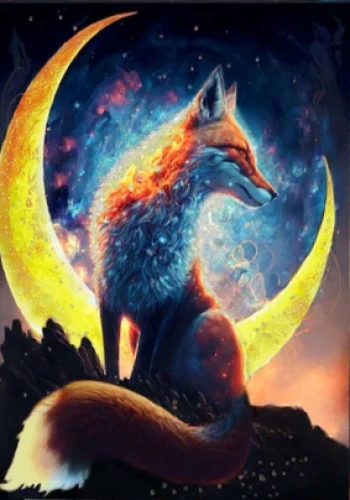Diamantmalerei nach Zahlen 40x50 - Feuriger Fuchs