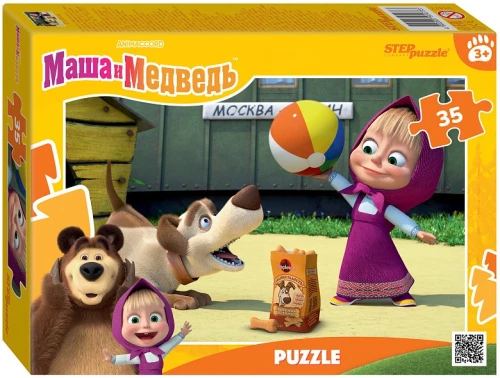 Puzzle - Masza i Niedźwiedź. Leśne historie, 35 elementów
