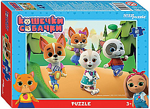 Puzzles - Cartoons. Mi-mi-mishki. Fairy Patrol and others, 80 pieces, assorted