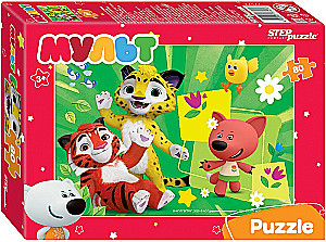 Puzzles - Cartoons. Mi-mi-mishki. Fairy Patrol and others, 80 pieces, assorted