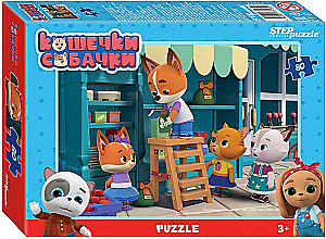 Puzzles - Cartoons. Mi-mi-mishki. Fairy Patrol and others, 80 pieces, assorted