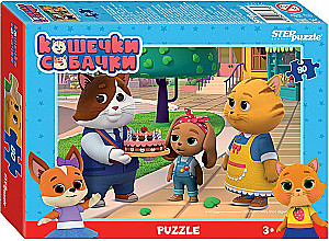 Puzzles - Cartoons. Mi-mi-mishki. Fairy Patrol and others, 80 pieces, assorted