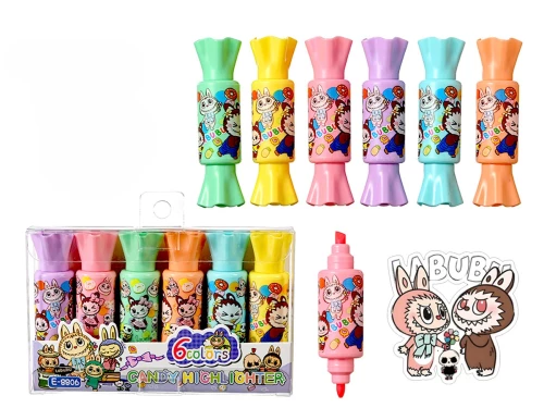 Highlighter Set - The Monsters, 1-3mm, Double-Sided, 6 Colors