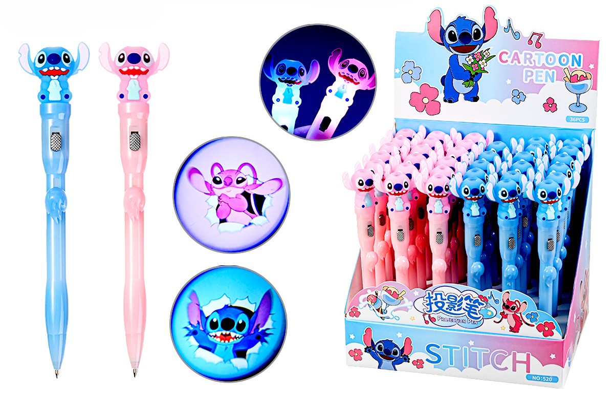 Ручка шариковая автоматическая - Ушастик, синяя, в ассортименте