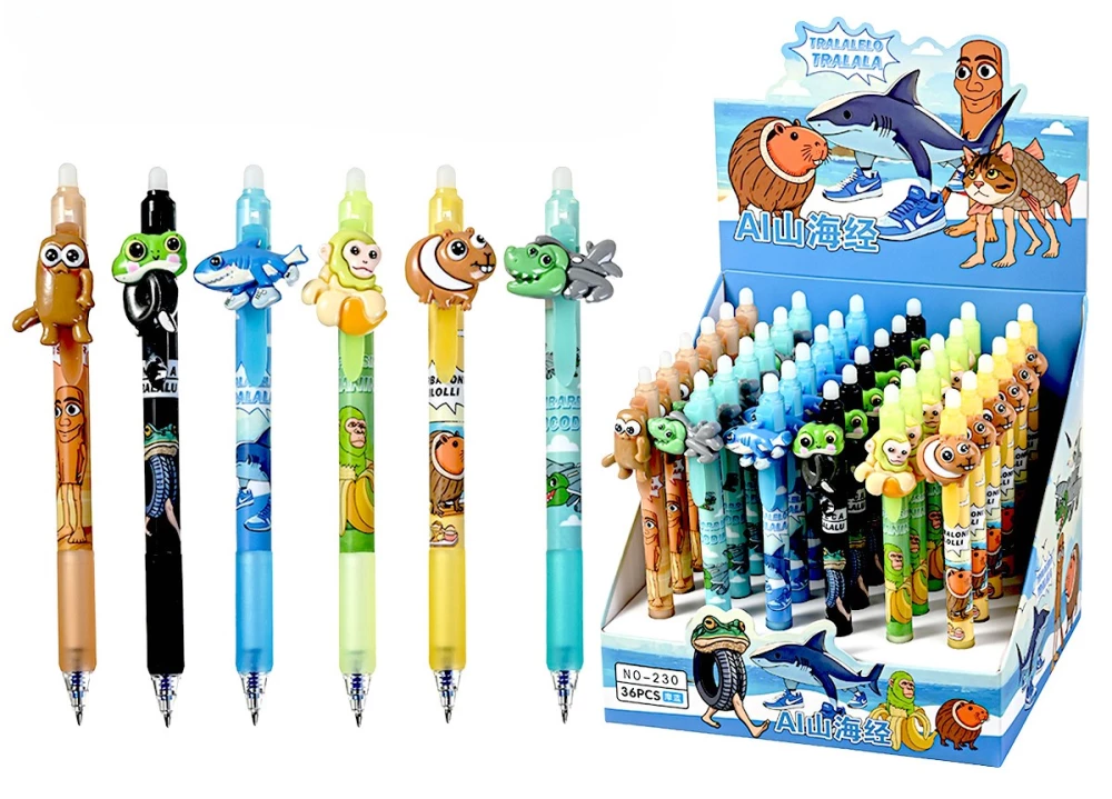 Automatinis gelinis rašiklis su ištrinamu rašalu - Ital. Mem, asortimente