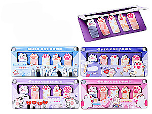 Набор закладок с клеевым краем - Лапки, в ассортименте