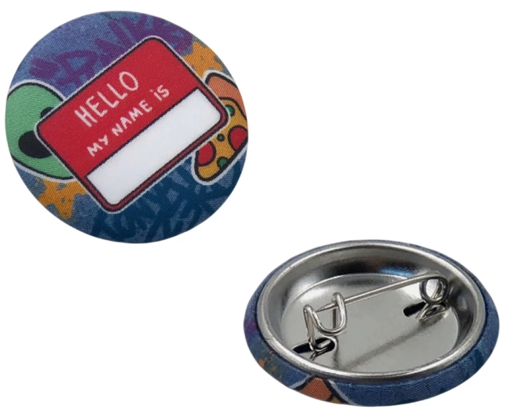 Значок закатной - Hello