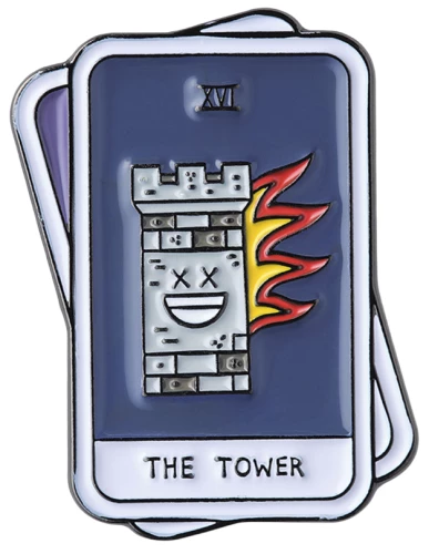 Значок эмалированный - Таро Башня
