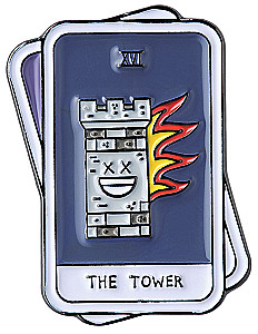 Значок эмалированный - Таро Башня