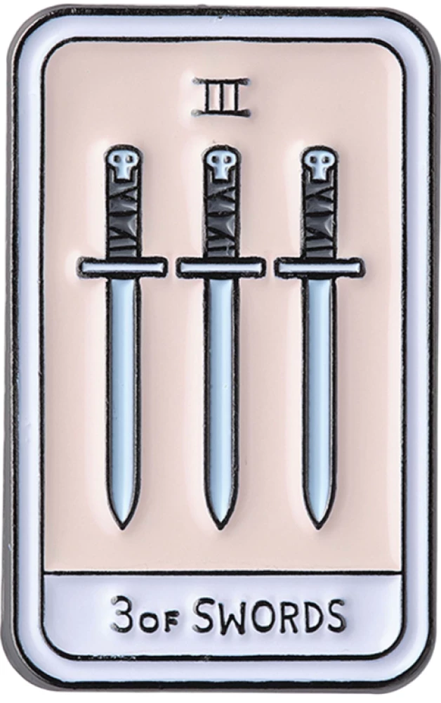 Значок эмалированный - Таро Мечи