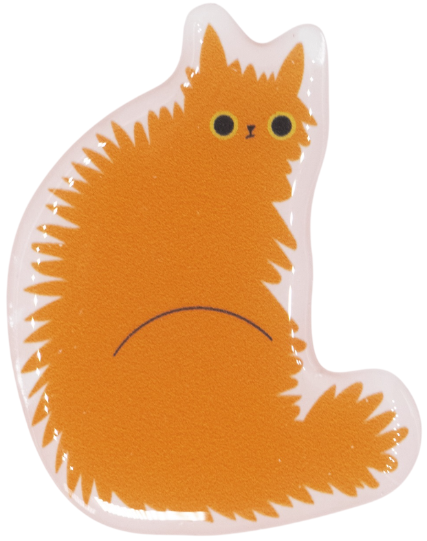 3D-Sticker - Besorgte Katze Pfirsich