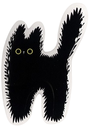 3D-Sticker - Besorgte Katze