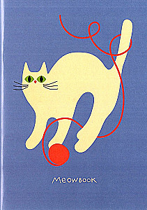 Блокнот А6 - Мяубук голубой