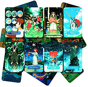 Tarot Magical Worlds Anime (78 cards and a book via QR code)