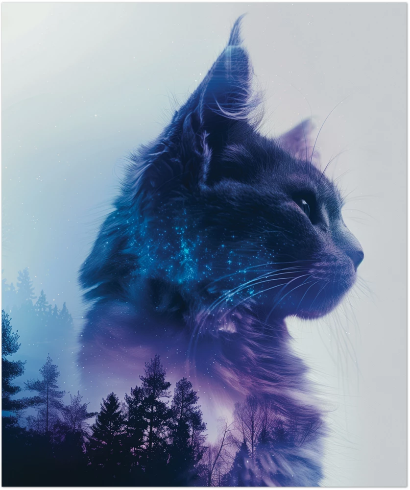 Notatnik – Leśne koty, A5, 48 stron, kratka, w asortymencie