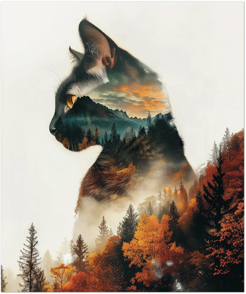 Notatnik – Leśne koty, A5, 48 stron, kratka, w asortymencie