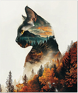 Notatnik – Leśne koty, A5, 48 stron, kratka, w asortymencie