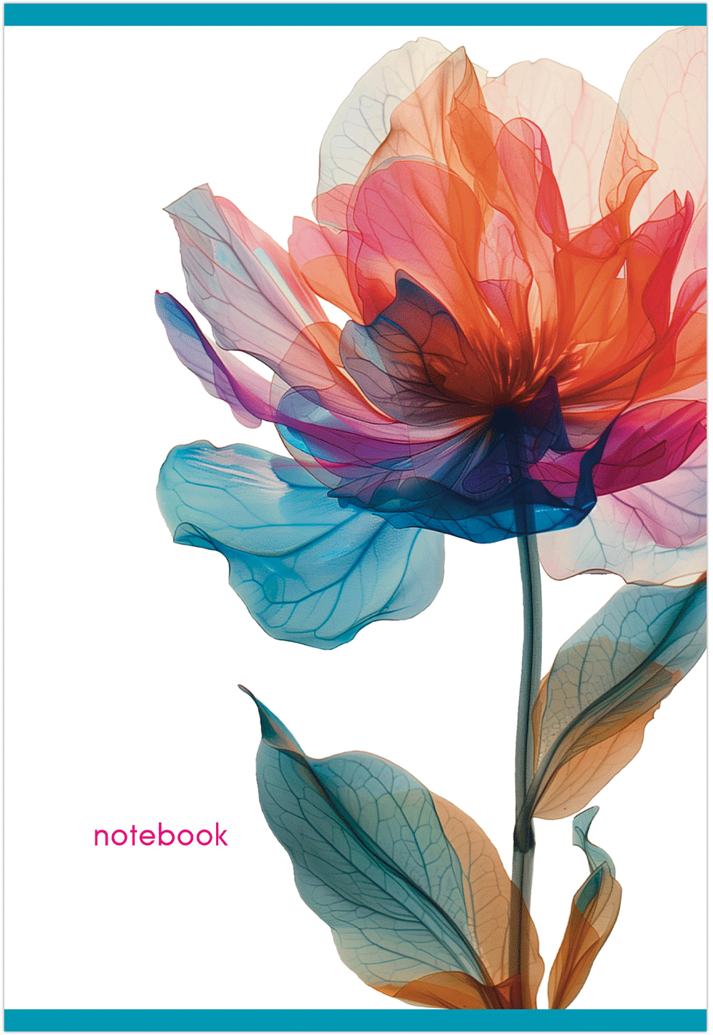 Тетрадь – Цветы, A4, 48 листов, клетка, в ассортименте