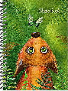 Sketchbook for Drawings – Mischievous Fox, A5, 60 Sheets, Unlined