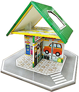 Fast Assembly Dollhouse - Dream House. Gas Station