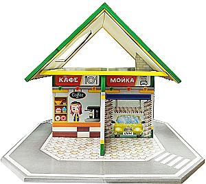 Fast Assembly Dollhouse - Dream House. Gas Station