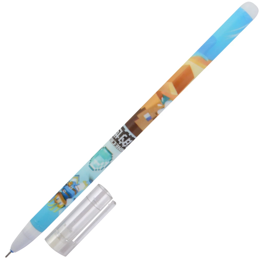 Gel Pen - Minecraft, blue with erasable ink, assorted