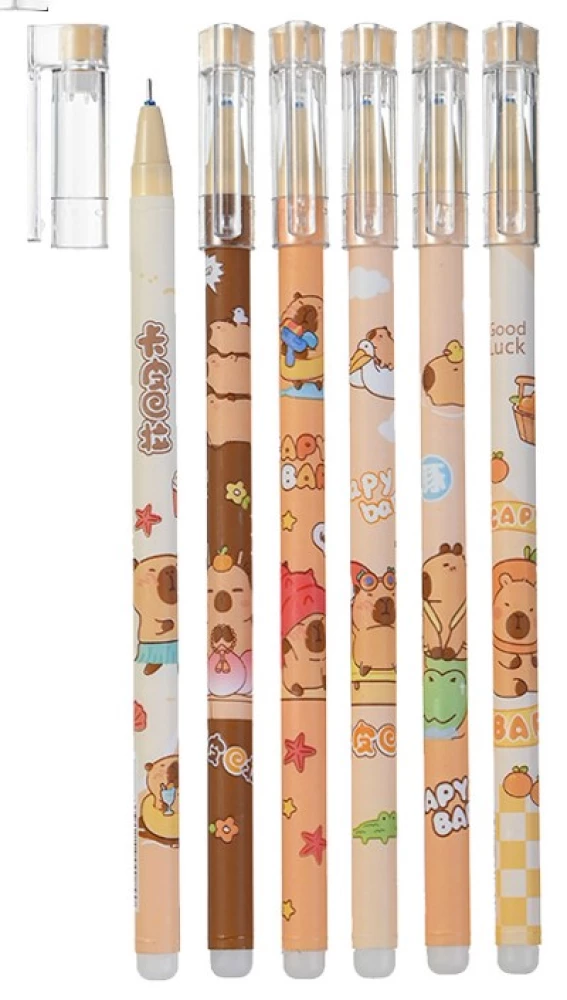 Write-erase pen - Capybara, assorted