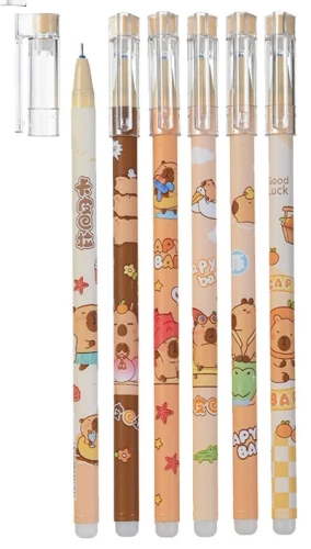 Write-erase pen - Capybara, assorted