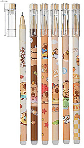 Write-erase pen - Capybara, assorted