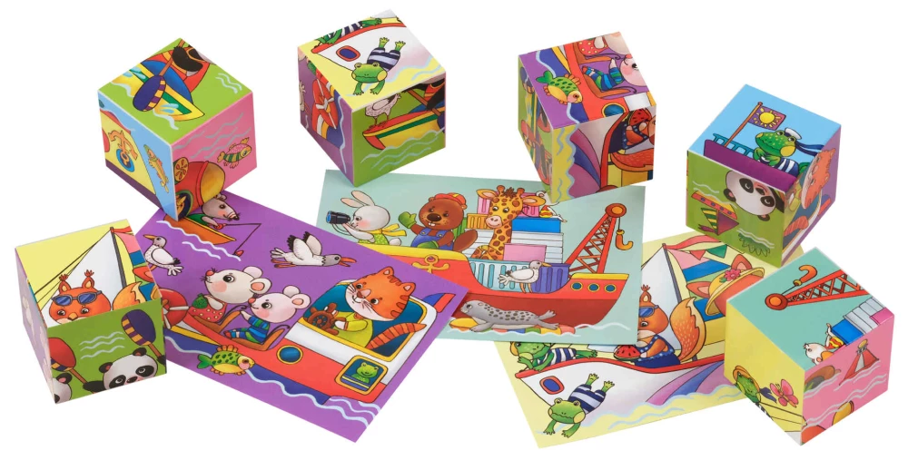 Nutikaubikud kandikul. 6 tükki. Me ujume, ujume, ujume