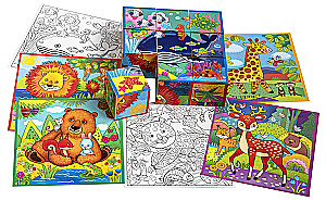 Smart cubes in a tray. 9 pieces. Spotted leopard