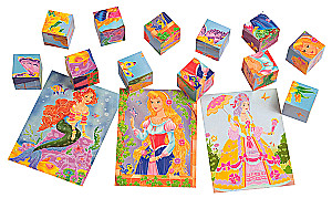 Умные кубики  в поддончике. 12 штук. Волшебные красавицы