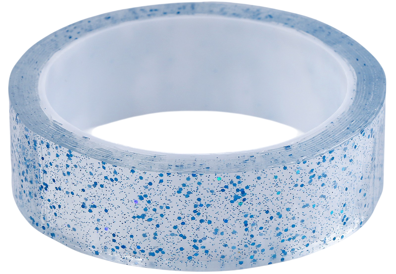 Aufblasbares Klebeband mit Glitzer, Farbe Blau, 3 Meter