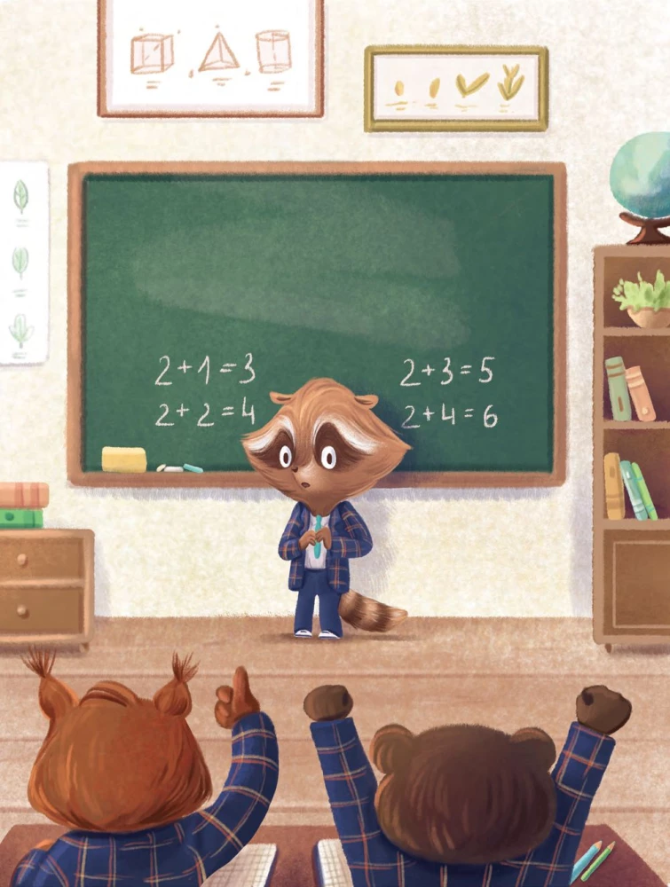 Raccoon Goes to School