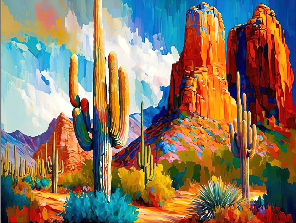 Malen nach Zahlen 40x50 - Schlucht in Arizona